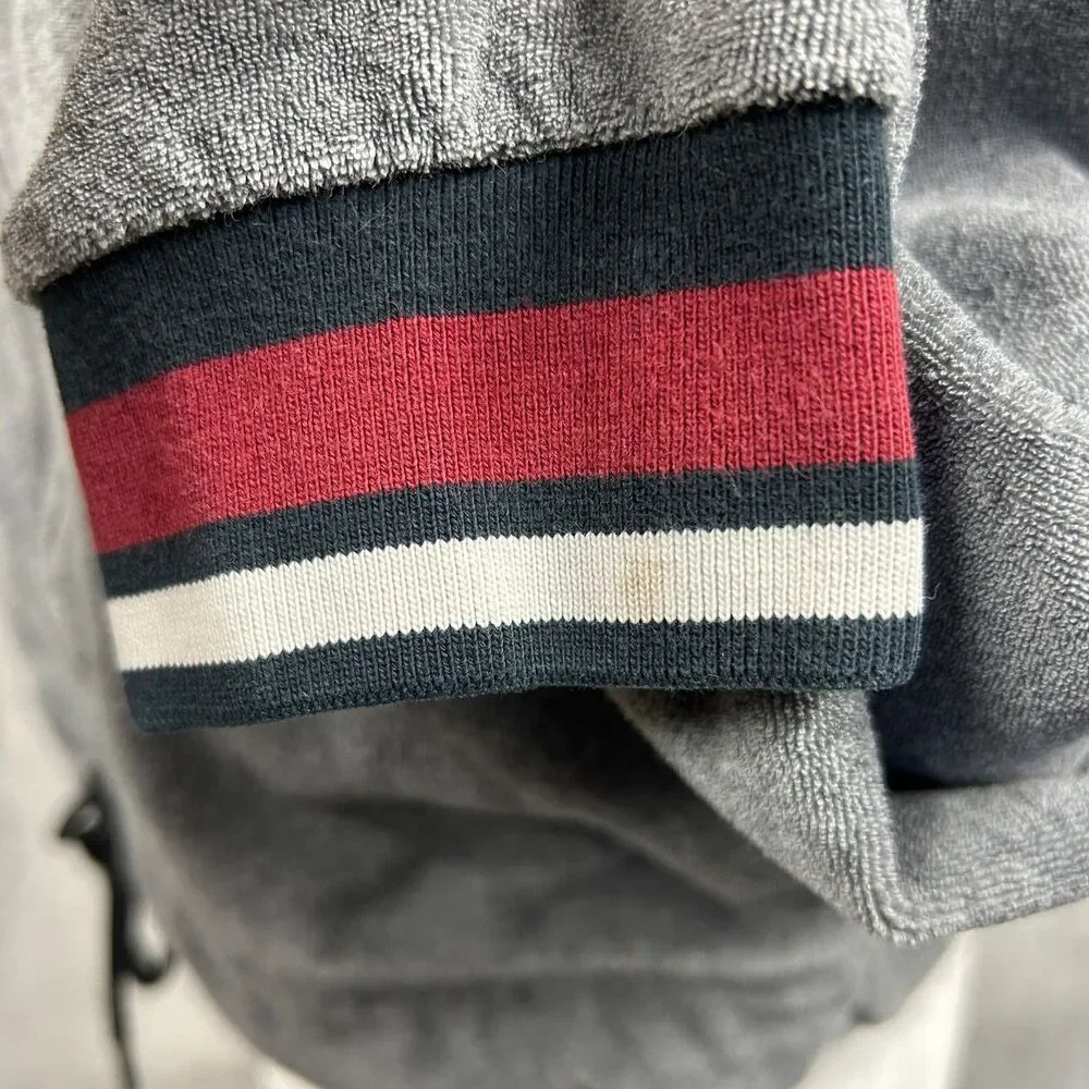 Nike Sweat Jacket Crop Zip Stripe Accent Sz S Gray